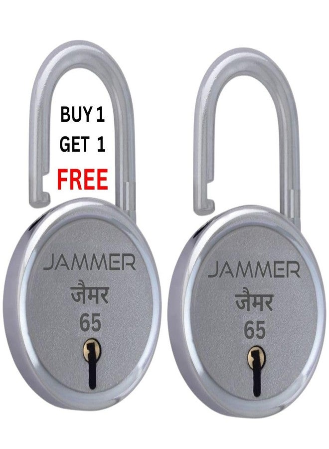 JAMMER Round 65 Lock with 3 Keys - High-Security Door and Gate Lock for Home and Commercial Use - Durable 60mm Padlock with Lever Technology- Pack of 2 - Image 1